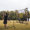 Storgem Baseball and Softball Practice Net 77ft Portable Hitting Pitching Batting Training Net Baseball Backstop Net with Batting Tee and Strike Zone and Bow Frame view 2