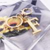 LAXPICOL Gold Keychain Letter F Keychains for Women Men Bag Charms Purse Charms For Handbags Metal Alphabet Initial Letter Key Ring Keychain view 4