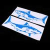2 Pieces Shark Sticker Decal for Car Truck Kayak Fishing Boat Graphics Accessories - Waterproof, Adhesive, Long Lasting Blue view 4
