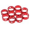 10pcs Tent Lock Awning Cord Rope Fastener Guy Line Runner Tensioners Tightener Ferrule Ring Shape Red view 2
