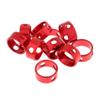 10pcs Tent Lock Awning Cord Rope Fastener Guy Line Runner Tensioners Tightener Ferrule Ring Shape Red view 4