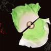 1 Pair of Genuine Silk Fan Veils 2 Pieces of Belly Dance Veils Hand-Rolled Lightweight Bamboo Folding Fan Double Side Gradient Green White 76cm 31cm 20cm 2pcs Right Hand view 3