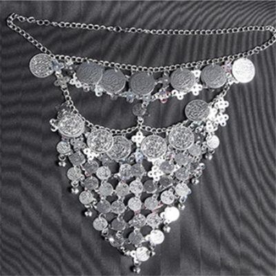 Vintage Belly Dance Costume Accessories Princess Tiara Silver Metal