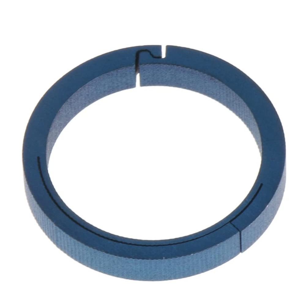 asky 1pcs Titanium Round Carabiner Push Gate Snap Open Hook Spring Buckle Camping (22mm Blue)