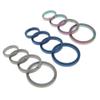 asky 1pcs Titanium Round Carabiner Push Gate Snap Open Hook Spring Buckle Camping (22mm Blue) view 3