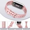 4 Pack Bands for Fitbit Luxe Bands, Soft Silicone Wristband Replacement Strap for Fitbit Luxe/Luxe Special Edition Fitness Tracker Women Men (Large, Gold/Rose Gold/Wine Red/Navy Blue) view 3