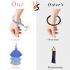 Bisanzoya Beaded Keychain with Tassel, Silicone Key Ring Bracelet, Cute Boho Car Key Chain Wristlet for Women (Beaded, Blue) view 3