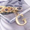 LAXPICOL Gold Keychain Letter G Keychains for Women Men Bag Charms Purse Charms For Handbags Metal Alphabet Initial Letter Key Ring Keychain view 2