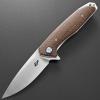 Eafengrow EF972 Folding Knife, D2 Steel Blade Micarta Handle Pocket Knife Folder for Outdoor Camping Hiking Working EDC Tool Knife(Brown) view 2