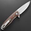 Eafengrow EF972 Folding Knife, D2 Steel Blade Micarta Handle Pocket Knife Folder for Outdoor Camping Hiking Working EDC Tool Knife(Brown) view 3