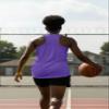 Epic Women's Racerback Tagless Stretch Tank Top Purple XS view 3