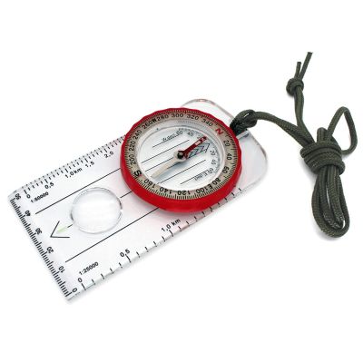 Feilx Outdoor Multi-Function Drawing Compass, North Needle with Magnifying Glass, Scale Bar, Luminous Function, Clearer and More Durable