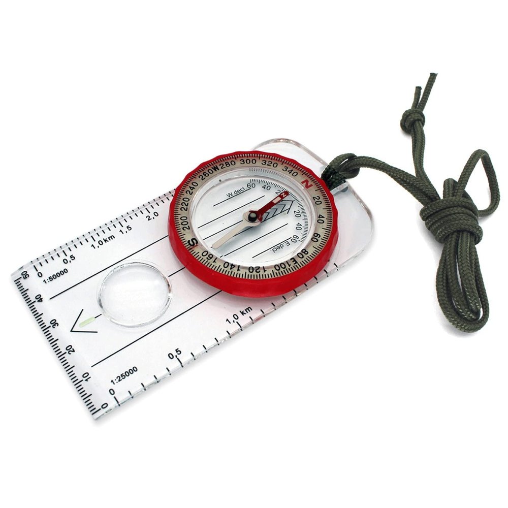 Feilx Outdoor Multi-Function Drawing Compass, North Needle with Magnifying Glass, Scale Bar, Luminous Function, Clearer and More Durable