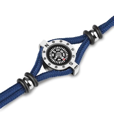 Feilx Compass Titanium Steel Bracelet Rope Adventure Climbing Compass Ornaments Jewelry Outdoors Camping Hiking Wild Navigation Tool (Color : B)