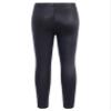 FEESHOW Kids Girls Shinny Metallic Footless Tights Elastic Waistband Stretchy Slim Fit Dance Yoga Workout Legging Black 5-6 Years view 2