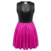 FEESHOW Girls Kids Heart Shape Flash Front Hollow Back Ballet Dance Dress Leotard Gymnastics Ice Skating Dress Hot Pink 12 Years view 2