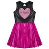 FEESHOW Girls Kids Heart Shape Flash Front Hollow Back Ballet Dance Dress Leotard Gymnastics Ice Skating Dress Hot Pink 12 Years view 3