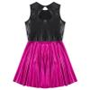 FEESHOW Girls Kids Heart Shape Flash Front Hollow Back Ballet Dance Dress Leotard Gymnastics Ice Skating Dress Hot Pink 12 Years view 4