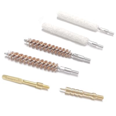 6 Pack Bore Brush/Swab Cleaning Kit Phosphor Bronze Cotton Brushes Brass Jag Slotted Tip, Bore Brushes Mop Brushes for 5.56mm/7.62mm/9mm/12GA