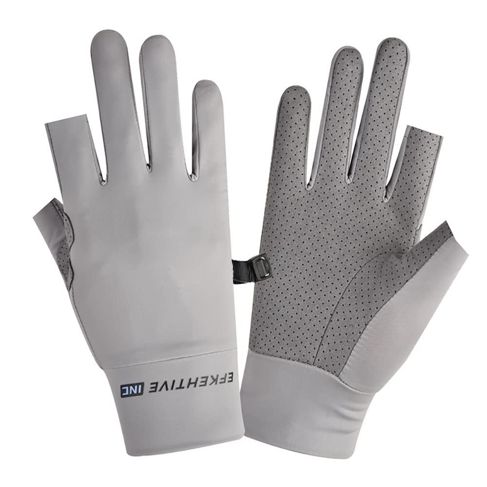 HKSICHENGKEJI Ice Silk Mesh Driving Gloves for Men Women UPF 50+ UV Protection Quick-Dry Cooling Anti-Slip Elastic Gloves for Golf Running Hiking