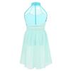 Yhong Girls Modern Dance Costumes Sleeveless Leotards Dress Ballet Ballet Dance Outfits for Stage Performance Mint Green 8 Years view 2