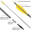 ZSHJGJR 30 Inch Pure Carbon Arrows 600 Spine Archery Hunting Arrows with Removable Tips Natural Feather Fletching Targeting Arrows for Compound & Recurve & Traditional Bow 6/12pcs (Yellow, 6) view 3