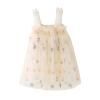 Toddler Baby Kids Girls Star Sequin Sleeveless Beach Tutu Dress Casual Layered Tulle Dresses Princess Party Dress Beige view 1