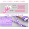 Jump Rope for Kids, Lorvain Adjustable Kids Jump Ropes for Girls Boys Toddler Fitness, Cotton Skipping Rope with Wooden Handle for Outdoor Fun Activities Exercise - 2 Pack view 2