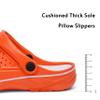 INMINPIN Women and Men Orthopedic Clogs Arch Support Garden Shoes Sandals Slippers with Plantar Fasciitis Feet Insoles,Trendy Orange,9.5-10.5 Women/7.5-8.5 Men view 4