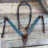 Hulara Top Grain Buff Leather Western Bridle and Breast Collar Set Tooled Headstall and Horse Breastcollar Western Tack Set Horse Breast Collar Western Bridle Sets Horse Headstall and Breast Collar view 4