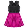 Loloda Girls Sleeveless Ballet Performance Costume Kids Backless Gymnastics Leotard Tutu Skirt Ballerina Dancewear Hot Pink 14 Years view 4