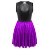 FEESHOW Girls Kids Heart Shape Flash Front Hollow Back Ballet Dance Dress Leotard Gymnastics Ice Skating Dress Purple 6 Years view 2