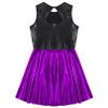 FEESHOW Girls Kids Heart Shape Flash Front Hollow Back Ballet Dance Dress Leotard Gymnastics Ice Skating Dress Purple 6 Years view 4