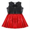 Aislor Kids Girls Sequins Metallic Ballet Dance Tutu Dress Heart Shape Printed Jazz Latin Ballerina Athletic Dress Red 4 Years view 4