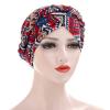 African Pre-Tied Braid Turban Hat for Women Headscarf Beanie Wrap Hat Patients Head Wraps Bohemia Beanie Red view 2