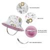 Baby Sun Hat Print Pattern Reversible Kids Boy Girls Hat UPF 50+ Sun Protection Beach Bucket Hat Wide Brim Breathable Pink view 4