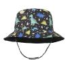 Baby Sun Hat Print Pattern Reversible Kids Boy Girls Hat UPF 50+ Sun Protection Beach Bucket Hat Wide Brim Breathable Black view 2