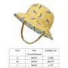 Baby Sun Hat Print Pattern Reversible Kids Boy Girls Hat UPF 50+ Sun Protection Beach Bucket Hat Wide Brim Breathable White view 4