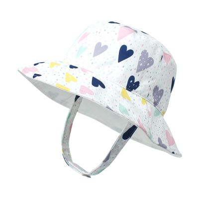 Baby Sun Hat Print Pattern Reversible Kids Boy Girls Hat UPF 50+ Sun Protection Beach Bucket Hat Wide Brim Breathable Multicolor