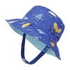 Baby Sun Hat Print Pattern Reversible Kids Boy Girls Hat UPF 50+ Sun Protection Beach Bucket Hat Wide Brim Breathable Blue view 1