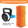 HERCHR 150ft Scuba Diving Reel Line, High Visibility Orange Spool Reel Line Cord for Safety Underwater Snorkeling, Cave, Wreck, Drift Diving, Spear Fishing, Kayak Anchor view 2