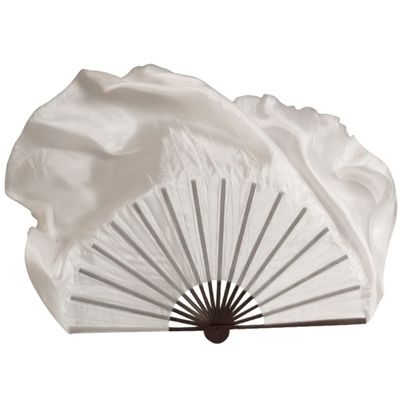 Black Bamboo Fan Hood 100% Silk Dance Fan Tide(1r+1l) Real Silk Bellydance Fan Two Layers White 76cm 31cm 40cm 2pcs Right Hand
