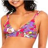 Hula Honey Womens Juniors Floral Smocked Swim Top Separates Purple XS view 1