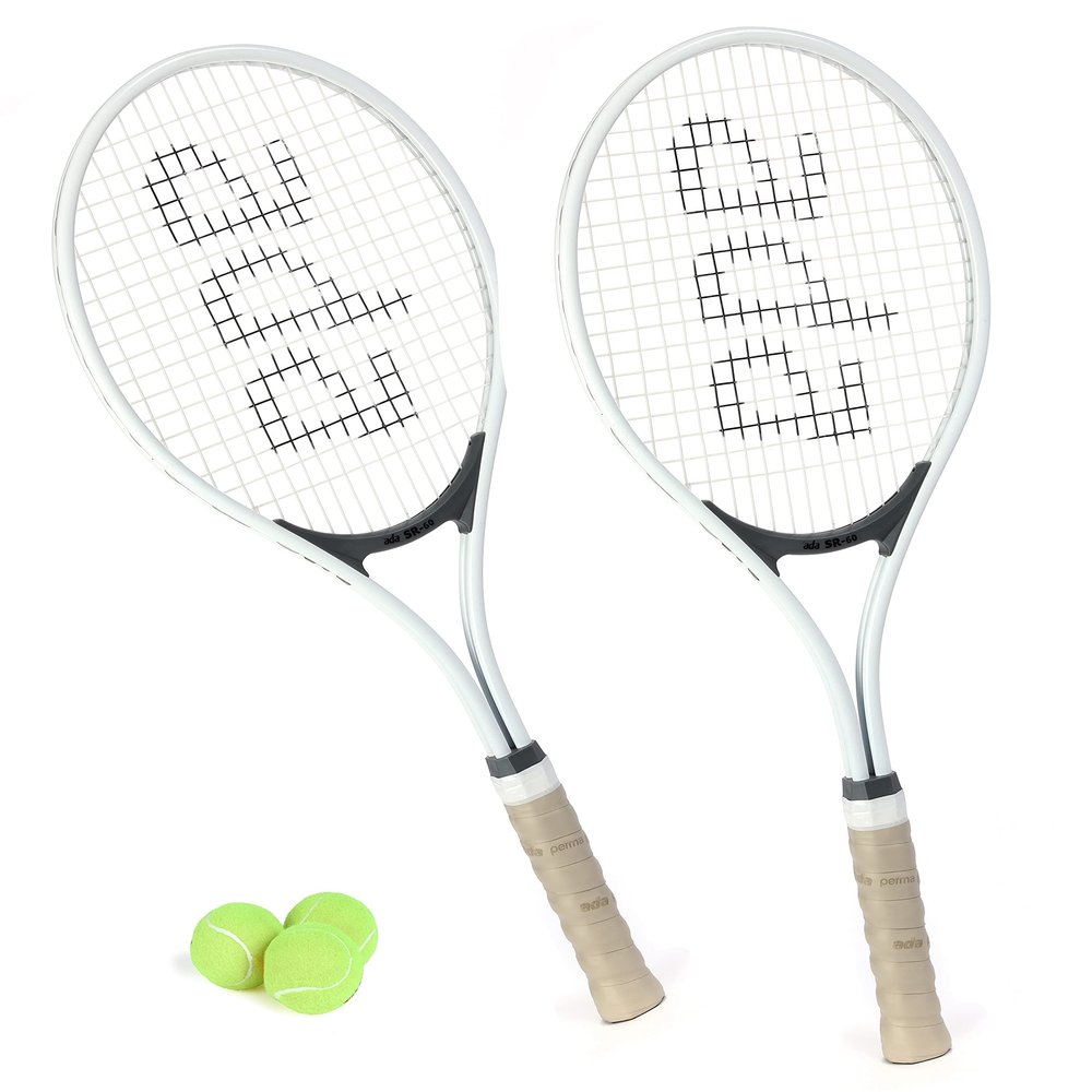 ADA Sports #60 ADA SR Tennis Racket, 2 Rackets and 1 can of Tennis Balls