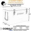 Cobalt 55 Quart Roto Molded Super Ice Cooler | Large Ice Chest Holds Ice Up to 3 Days | (Cobalt Blue) view 4