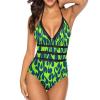 Bikini Flame Pattern Women's Swimwear One-Piece Swimsuit Tummy Control Swimsuits S view 1