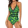 Bikini Flame Pattern Women's Swimwear One-Piece Swimsuit Tummy Control Swimsuits S view 2