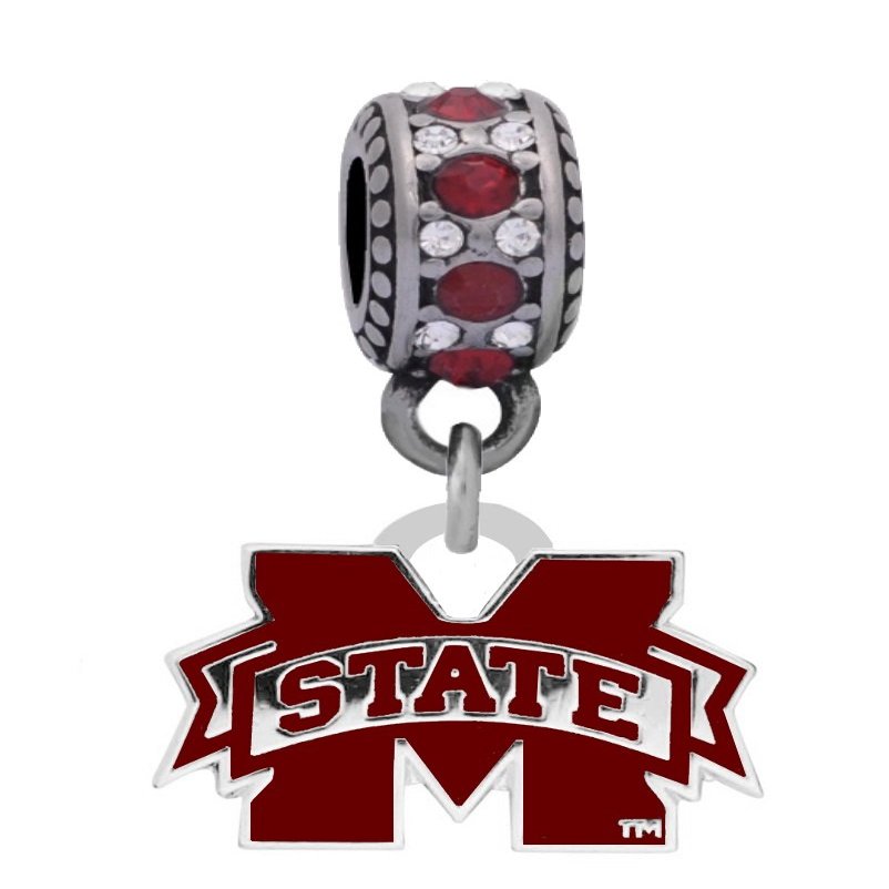 Mississippi Logo Charm Compatible with Pandora Style Bracelets