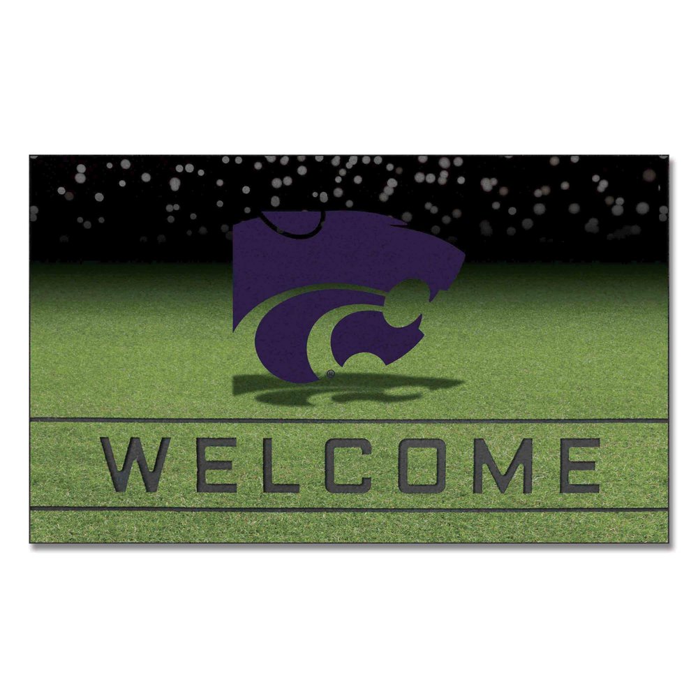 FANMATS 28043 Kansas State Crumb Rubber Door Mat