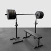 NEXO Pair of Adjustable Squat Rack Stands - Solid Steel Squat Stands Barbell Bench Home Gym Portable Weightlifting Stands view 2